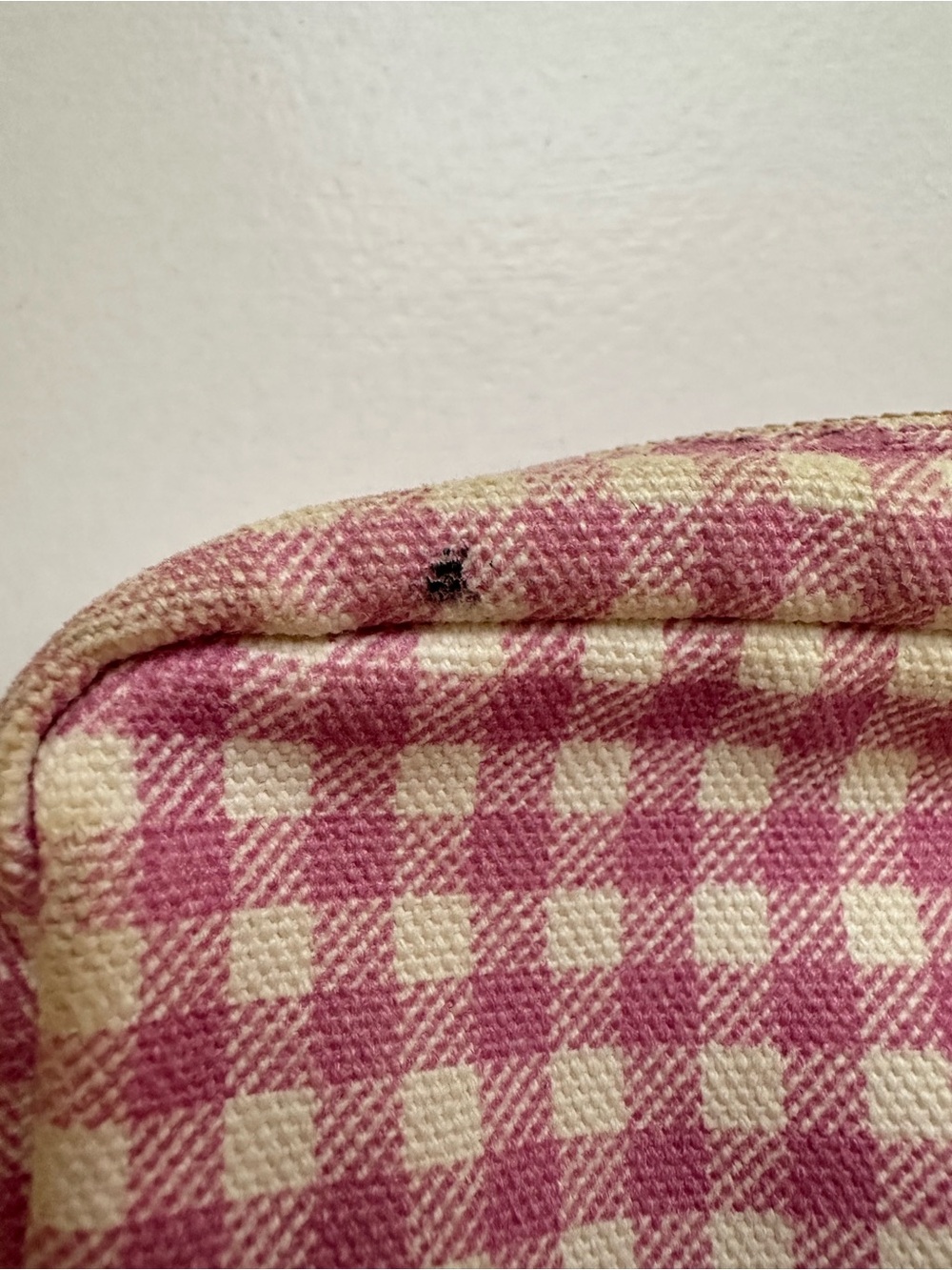 Prada Pink and White Gingham Cosmetic & Travel Pouch - Picture 7 of 14